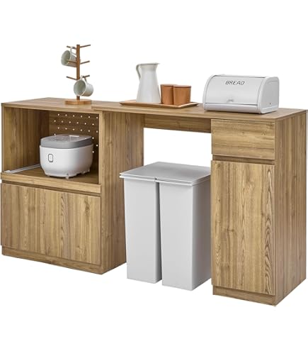 【12/7迄】ロウヤ　アンティーク調　キッチンカウンター　食器棚　キッチンボード アンティーク調がおしゃれな木製キッチンボード・食器棚(アンティーク